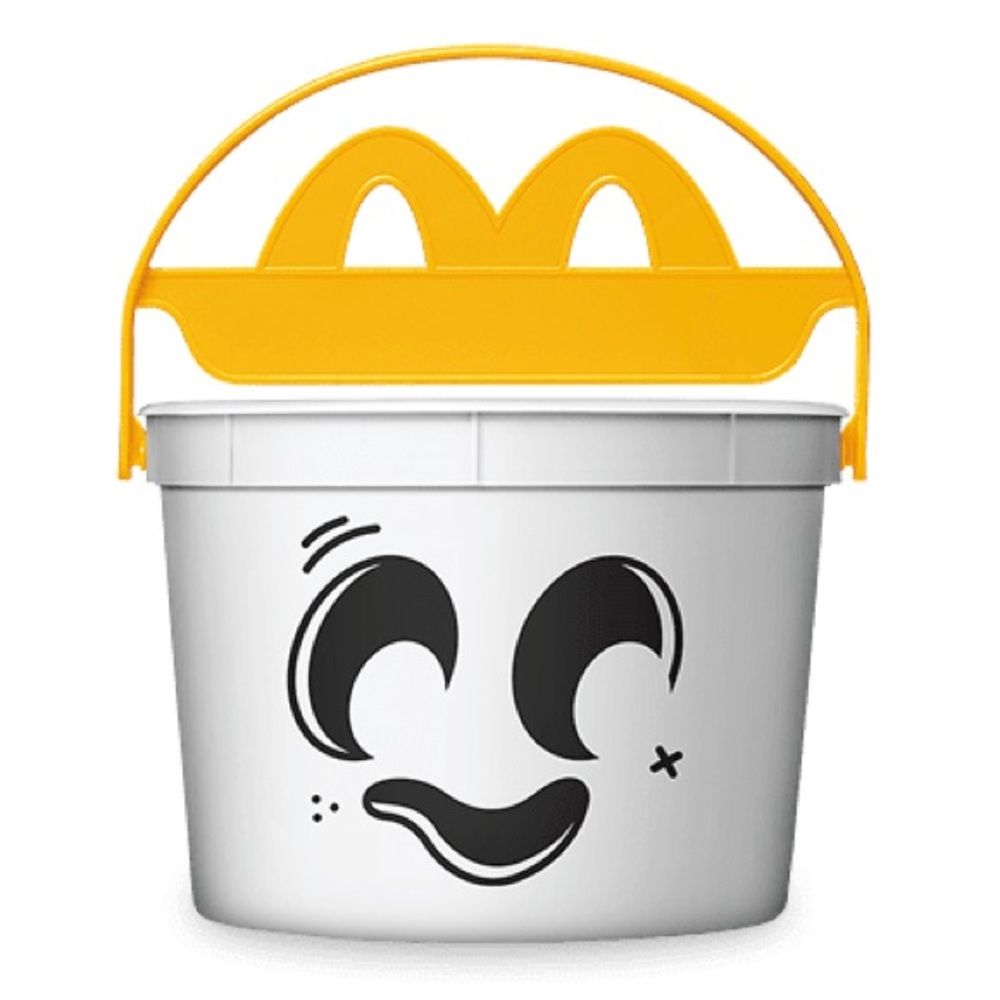 McDonald's White and Yellow Halloween Bucket